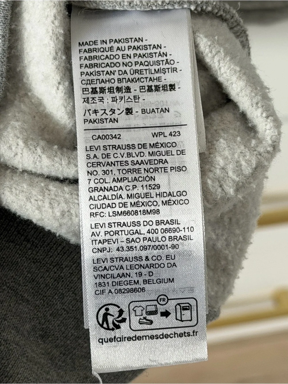 Levi’s Heather Grey Cardigan sweatshirt